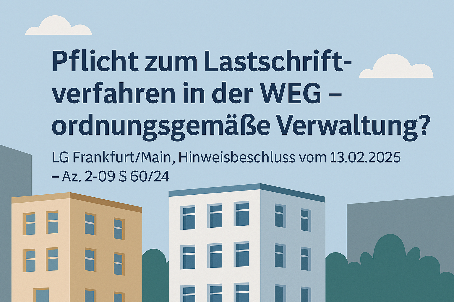 WEG: Pflicht zum Lastschriftverfahren zulässig? | LG Frankfurt