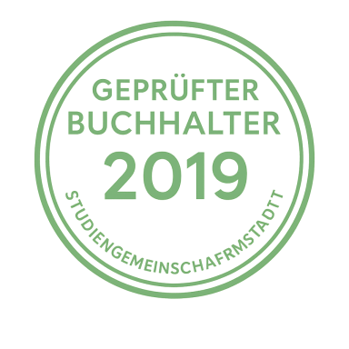 Geprüfter Buchhalter (SGD) Siegel für "Geprüfter Buchhalter 2019" der Studiengemeinschaft Stadt.